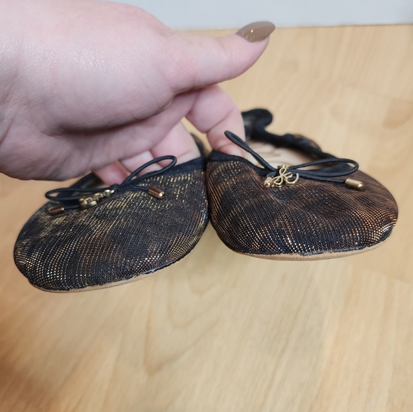 Sam Edelman Felicia Bronze Gold Leopard Ballet Flats Women's Size 10 - Picture 11 of 17